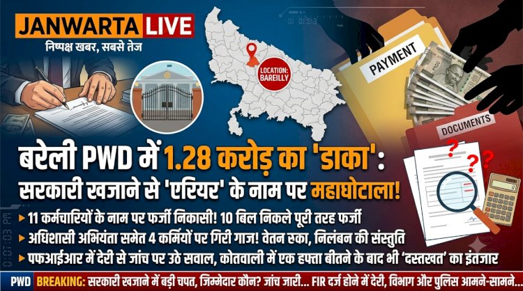 बरेली PWD में एरियर के नाम पर 1.28 करोड़ का 'डाका': 11 में से 10 बिल निकले फर्जी, जानें कौन-कौन आया लपेटे में!